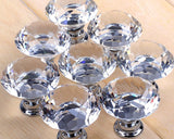 8 Pieces Diamond Shaped Cabinet Knobs with Screws - Transparent