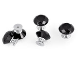 10 Pieces Diamond Shaped Cabinet Knobs with Screws - Transparent Black