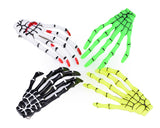 2 Pairs Gothic Skeleton Hands Bone Hair Clips - Black and White