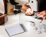 Sewing Machines Bobbins with Case 25 Pieces Plastic Bobbins