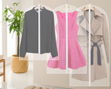 5 Pieces 100 cm x 60 cm Dustproof Clothes Covers Washable Suit Covers