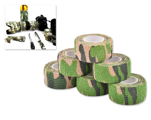 6 Rolls 4.5 Meters Self Adhesive Non Woven Camouflage Tape
