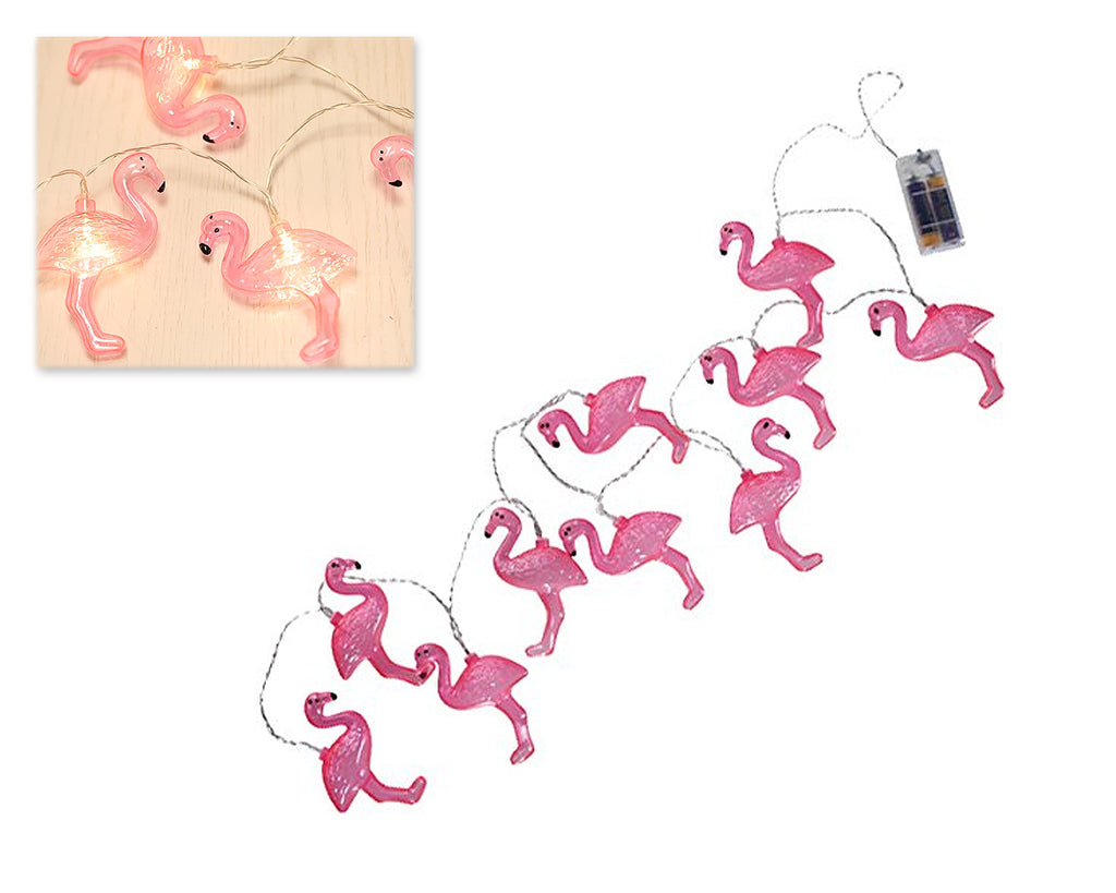 165 cm 10 LED Flamingo String Lights - Pink