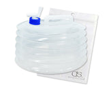 5L Collapsible Camping Water Container with Tap - Transparent