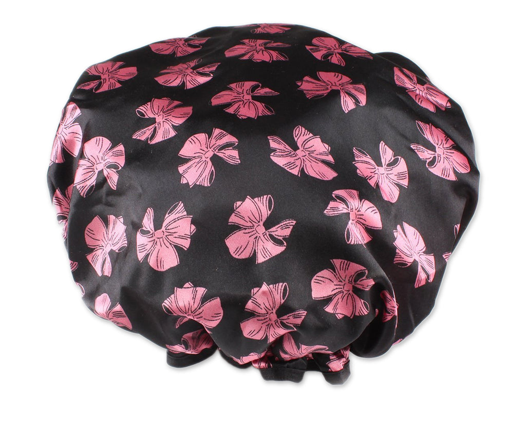 Double Layer Shower Cap with Butterfly Pattern