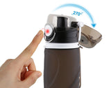 750ml Collapsible Leak Proof Silicone Water Bottle for Cycling - Black