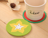 6 Pieces Fruit Series Silicone Cup Mat