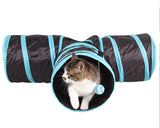 3 Ways Cat Tunnel Collapsible Pet Toy with Ball