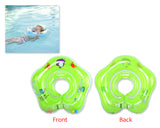 Flower Adjustable Baby Neck Float Swimming Ring - Green