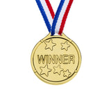 24 Pieces Plastic Winner Medals Kids Gold Medals for Party