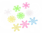 100 Pcs Fluorescent Wall Stickers Glow in the Dark Snowflakes Stickers