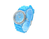 10 Pcs Geneva Jelly Silicone Quartz Women Sport Crystal Wrist Watches