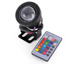 RGB Multi-color Waterproof LED Underwater Light - Black