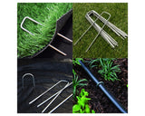Garden Stakes 20 Pieces 12 Inch Anti-rust Galvanized Ground Anchors for Xmas and Weed Barrier