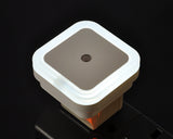 4 Pcs US Plug 2 Pins LED Night Light with Sensor - White