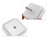4 Pcs US Plug 2 Pins LED Night Light with Sensor - White
