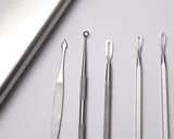 Blackhead Remover Tools 5 Pieces Pimple Extractor Kit with Metal Case