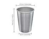 Stainless Steel Cup 5 Pieces 17 Ounce Stainless Steel Pint Cup Tumblers