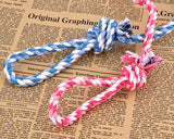 4 Pieces Durable Knotted Braided Cotton Rope Dog Chew Toys Set