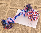 4 Pieces Durable Knotted Braided Cotton Rope Dog Chew Toys Set