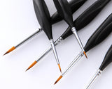 6 Pieces Detail Paint Brushes with Triangular Handle
