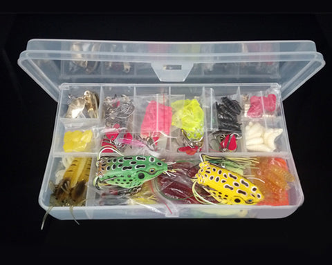 Fishing Lures Set 109 Pcs Fishing Baits Kit Set with Fishing Tackle Box