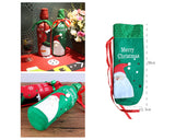 2 Pieces Wine Bottle Covers with  Santa Claus and Snowman Pattern