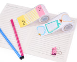 4 Packs Cartoon Refillable Roll Sticky Notes with Clear Dispensers