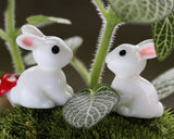10 Pieces Rabbit Figurines for Garden, Party Decorations