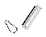 Aluminum Pill Organizer Keychain 3.3 Inches with 3 Waterproof Compartments
