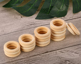 Wooden Rings for Crafts 10 Pieces 70mm Unfinished Wooden Macrame Rings