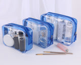 Toiletry Bag with Zipper 3 Pieces Travel Cosmetic Makeup Bags