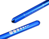 Nurse Penlight with Pupil Gauge Set of 2 - Blue and Silver