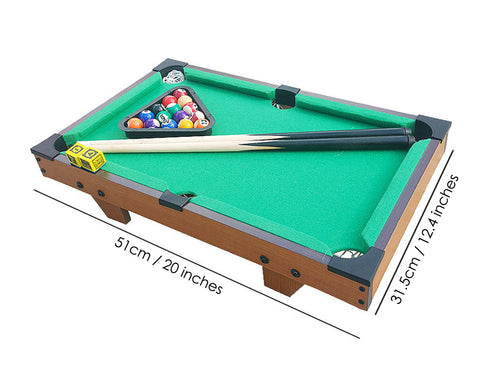 Mini Pool Set 20 Inches Mini Billiards Game Set Portable Pool