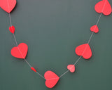 Heart-Shaped Garland Set of 6 Hanging Decoration