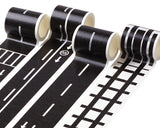 Railway Road Tape 5M DIY Road Stickers Set with Curve Track