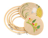 Bamboo Embroidery Hoop 5 Pieces Assorted Sizes Cross Stitch Hoop