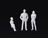 Unpainted Figures 1:50 Scale 100 Pieces Assorted Poses Miniature People