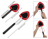 Car Windshield Window Cleaner Tool with Extendable Handle and 4 Cleaning Covers