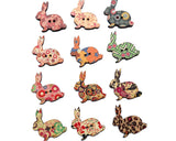 Bunny Sewing Buttons 100 Pieces Wooden Buttons 2 Hole Buttons