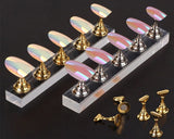 Nail Stand 5 Pieces Nail Display Stand with Base for Nail Art Practice