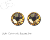 Light Colorado Topaz 246 Flatback Crystal Rhinestones