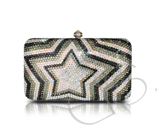 Twinkle Star Crystal Clutch Bag - 14cm