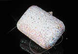 Classic Crystal Clutch Bag - Pink 12.5cm