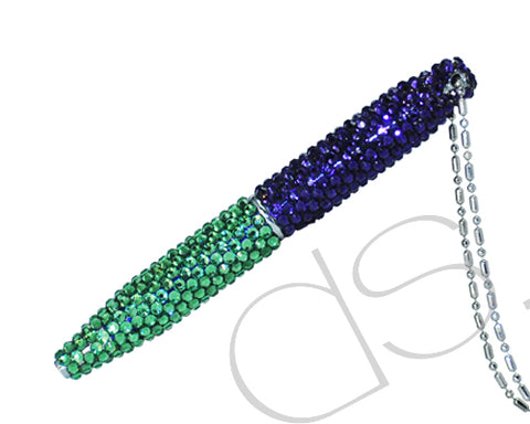 Compass Swarovski Crystallized Short Ball Pen (With Chain)