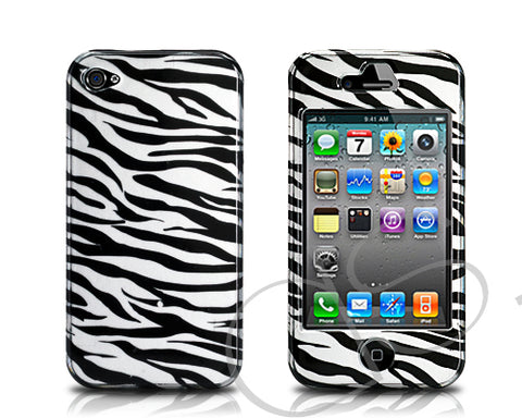 Grafiche Series Full Protection iPhone 4 and 4S Case - Zebra Black