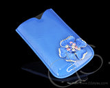 Mini Flower Series iPhone 4 and 4S Soft Pouch Case - Blue