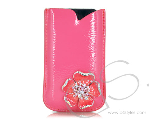 Mini Flower Series iPhone 4 and 4S Soft Pouch Case - Pink