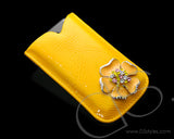 Mini Flower Series iPhone 4 and 4S Soft Pouch Case - Yellow
