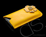 Mini Flower Series iPhone 4 and 4S Soft Pouch Case - Yellow